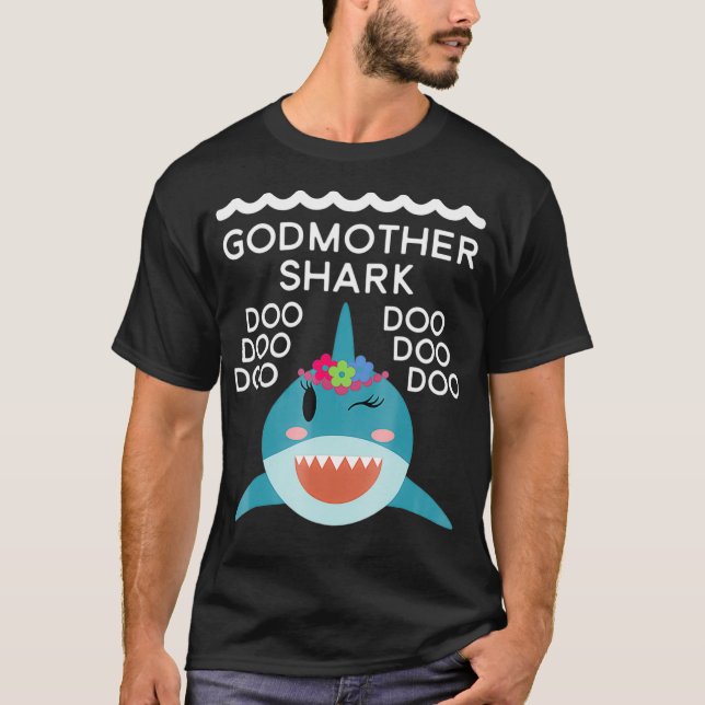 Camisa de Shark Madrante da Família de Tubarões (Frente)