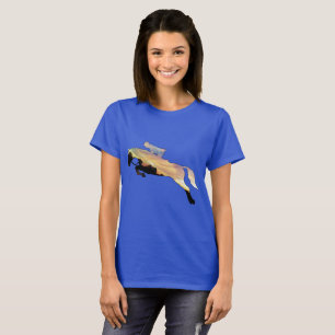 Camisa de Silhoutte do cavalo das mulheres