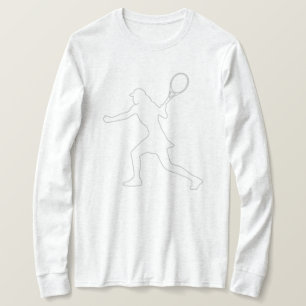 Camisa de silhueta de tênis de manga longa para mu
