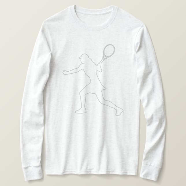 Camisa de silhueta de tênis de manga longa para mu (Frente do Design)