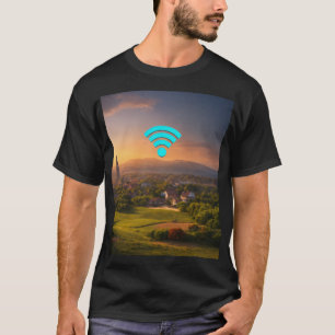 Camisa de sinal Wi-Fi - Mantenha-se conectado em e