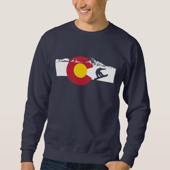 Camisa de Sinalizador do Colorado - Snowboarder -  (Frente)