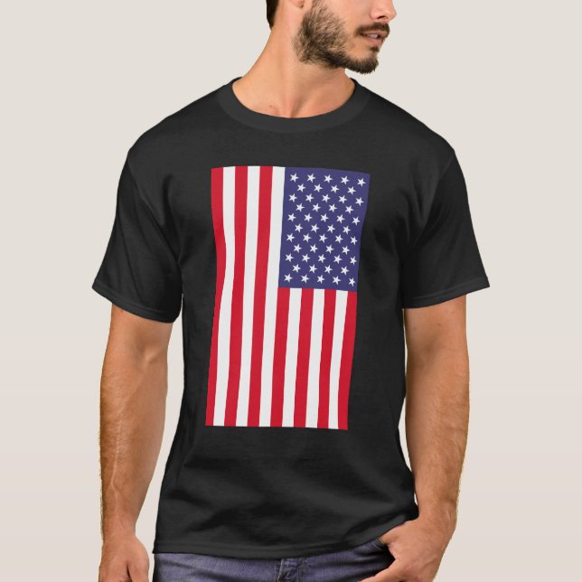 Camisa de Sinalizador Vertical Americana Preta (Frente)