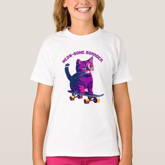 Camisa de skate de gato (Frente)