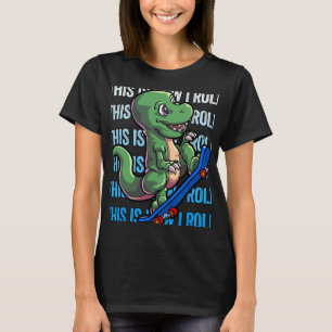 Camisa de Skateboarding Dino Crianças Meninos Skat