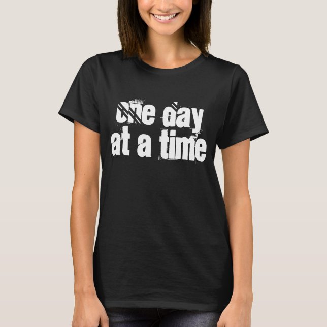 Camisa de Slogan de Sobriedade de Recuperação de 1 (Frente)