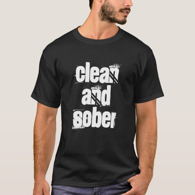 Camisa de Slogan de Sobriedade de Recuperação de 1 (Frente)