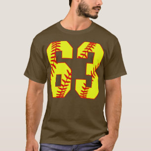 Camisa de Softball Fastpitch Número 63 63 Uniforme