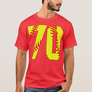 Camisa de Softball Fastpitch Número 70 70 Uniforme