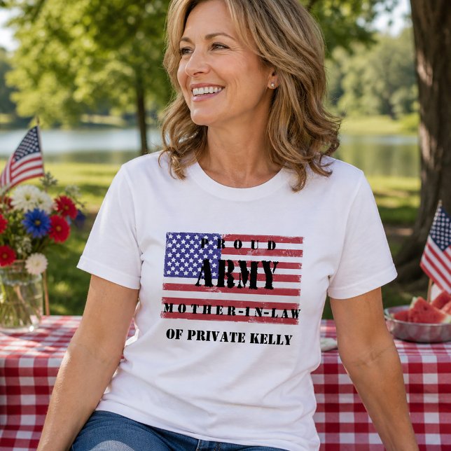 Camisa de Sogra do Exército Orgulhosa (Proud Army Mother-in-law Shirt)