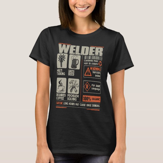 Camisa de Solda Eu Sou um Soldador Multitarefa (Frente)