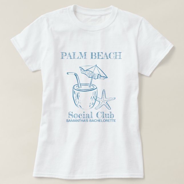 Camisa de Solteira Logo do Retro Luxe Beach Social (Frente do Design)