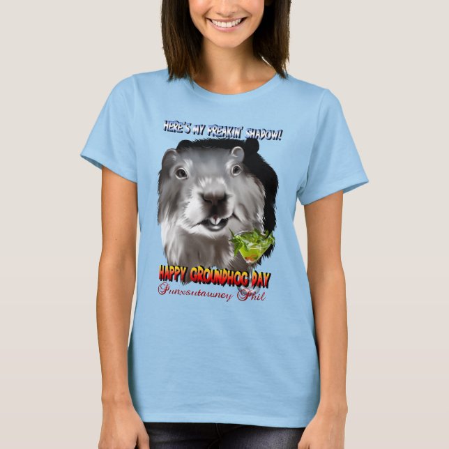 Camisa de Sombra de Punxsutawney Phil (Frente)