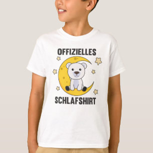 Camisa de sono Polar Urso Lua Estrelas Doce