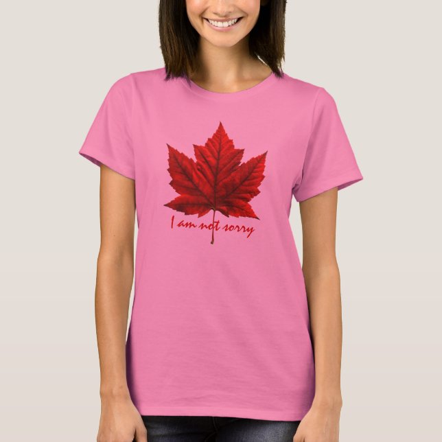 Camisa de Souvenir, bolinho de folhas, do Canadá,  (Frente)