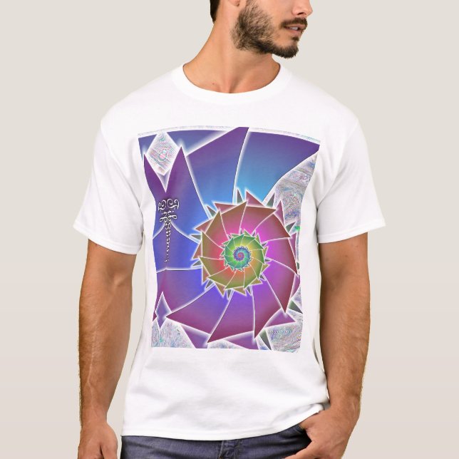 Camisa de Spiralism do arco-íris de Fibonacci (Frente)