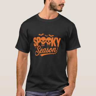 Camisa de Spooky Halloween Bats Skull T Shirt