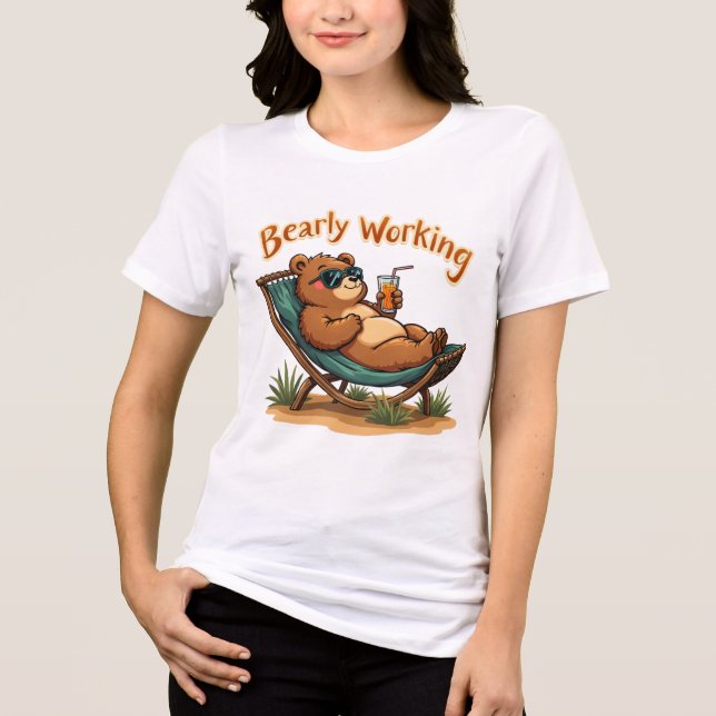 Camisa De Sumo De Praia Do Urso Divertido - Gr Tro (Frente)