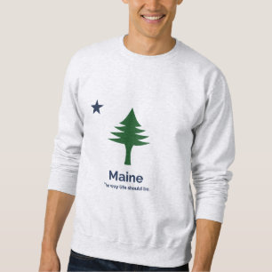 Camisa de suor de bandeira do Estado do Maine