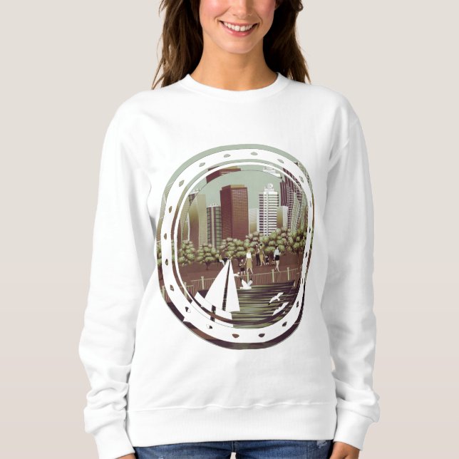 Camisa de suor de paisagem urbana (Frente)