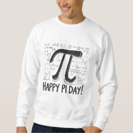 Camisa de Suor Feliz Pi Day - Diversão e Festivo d