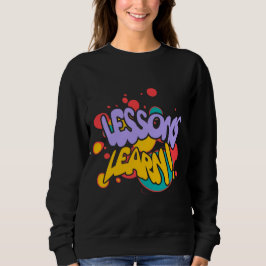 CAMISA DE SUOR FEMININA LIÇÕES DE SALPICO DE TINTA