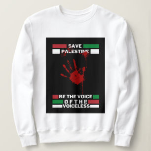 Camisa de suor feminino da Palestina Livre Salva