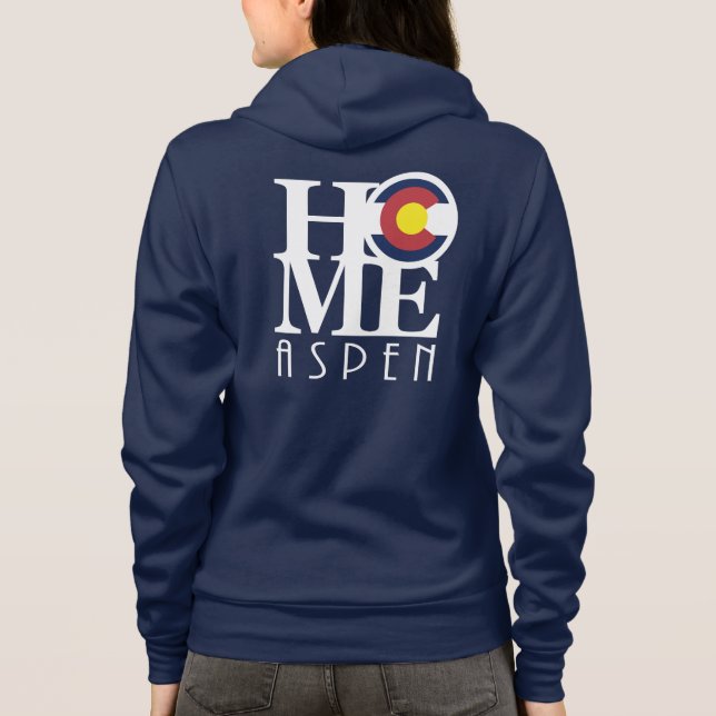 Camisa de suor HOME de Aspen Colorado (Verso)