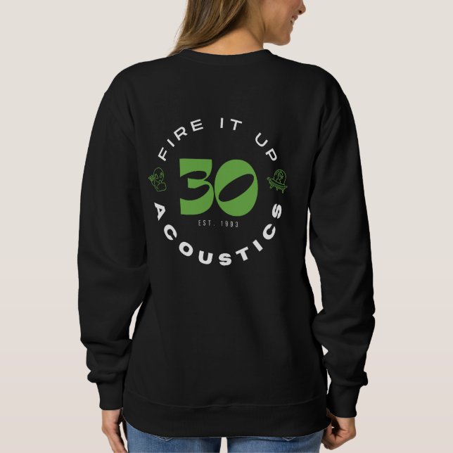 Camisa de suor para mulheres - Alienígena de fogo  (Verso)