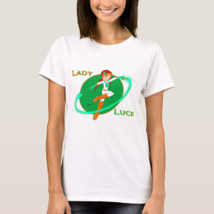 Camisa de Super-Herói Lady Luck (Mulheres)