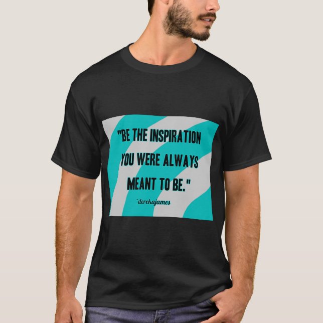 Camisa de T Básica Preta dos Homens de Inspiração (Frente)