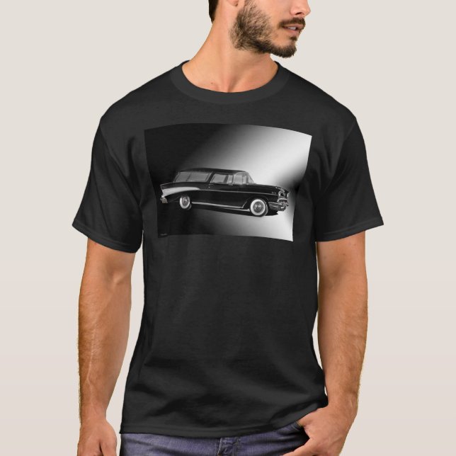 Camisa de T Clássica Chevrolet Nomad Wagon 1957 (Frente)