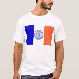 Camisa de T com a bandeira da Nova Iorque EUA