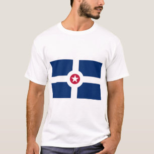 Camisa de T com a bandeira de Indianapolis, EUA
