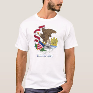 Camisa de T com a bandeira do estado EUA de