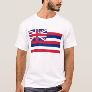 Camisa de T com a bandeira do estado EUA de Havaí