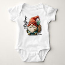 Camisa de T-Shirt com uma peça natal Gnome