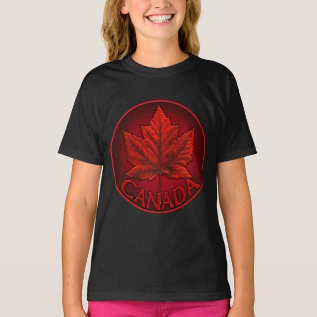 Camisa de T-shirt de moça canadiana (Frente)