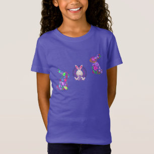 CAMISA DE T-SHIRT DO LESTE BUNNY PARA GAROTAS