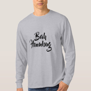 Camisa de T-Shirt Holiday Masculina Bah Humbug