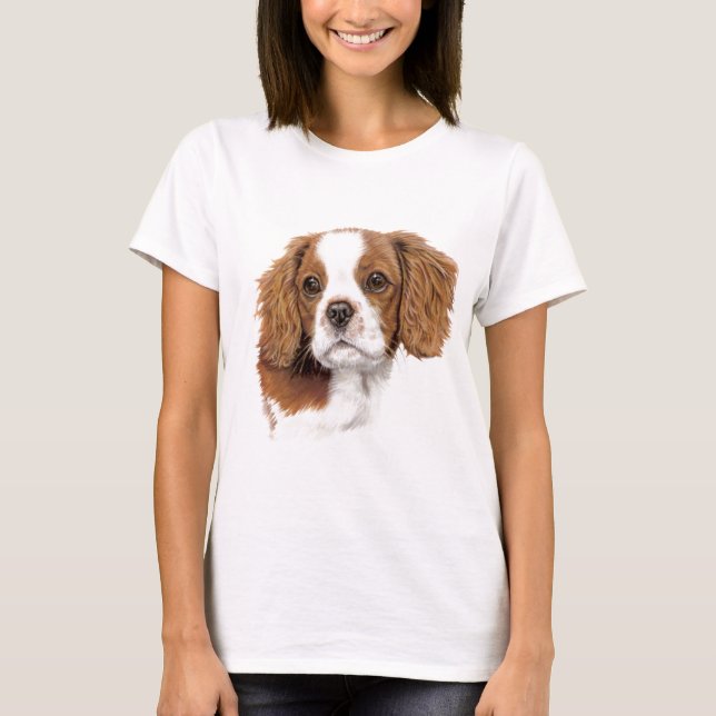 Camisa de T: Spaniel de rei descuidado Charles de (Frente)