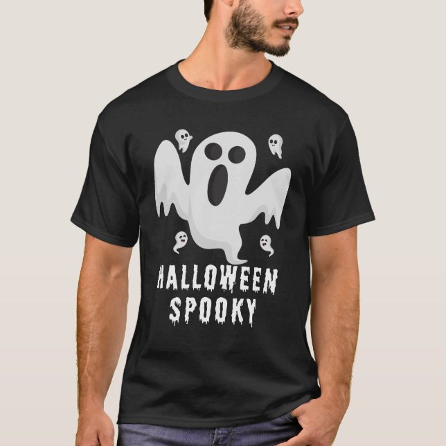 Camisa de T-Spooky do Halloween - Abraça a Spookin (Frente)