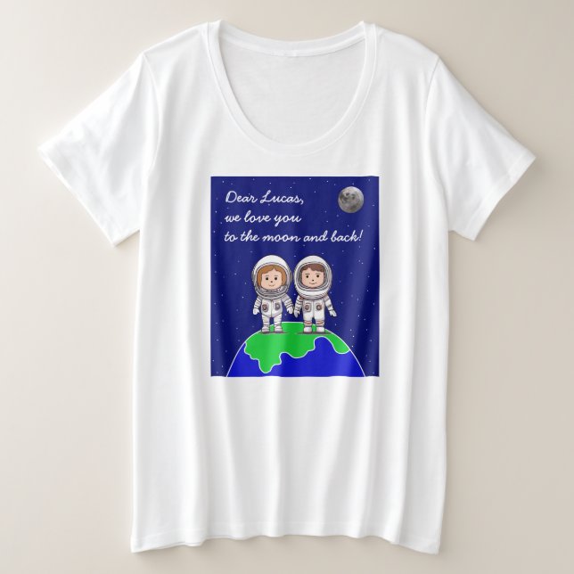 Camisa de tamanho mais feminino para nova mãe com  (Frente do Design)
