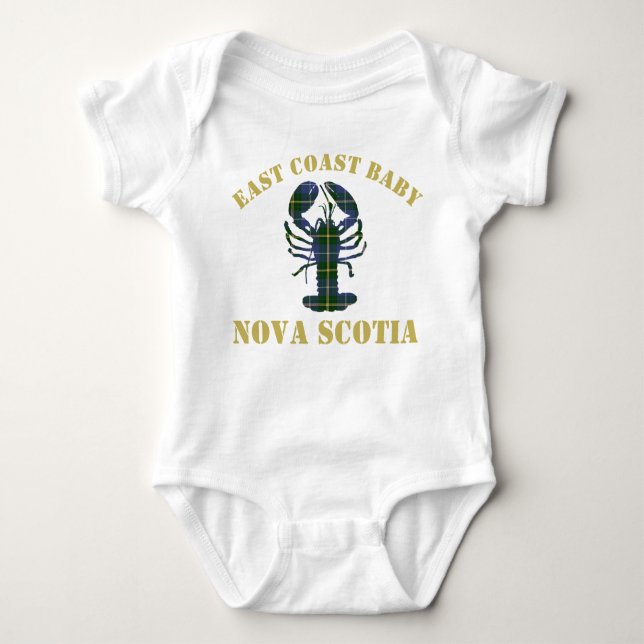 Camisa de tartã de lagosta Oriental Baby Nova Scot (Frente)