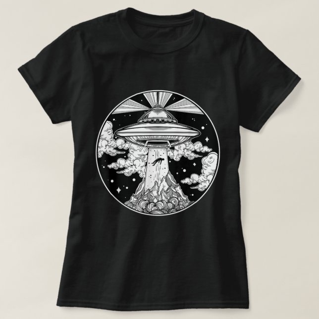 Camisa de tatuagem do espaço alienígena - UFO 51 Á (Frente do Design)