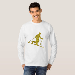 Camisa de telemark ouro com T-Shirt de longa folga