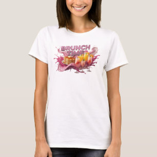Camisa de tempo de brunch rosa fresco Design