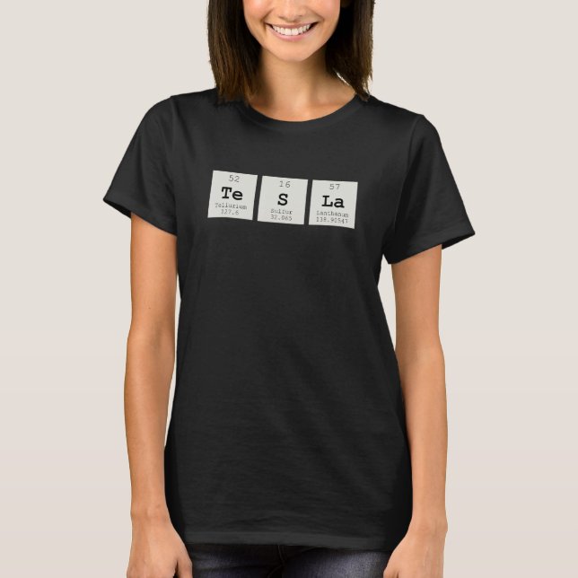 Camisa de Tesla de Mesa periódica (Frente)
