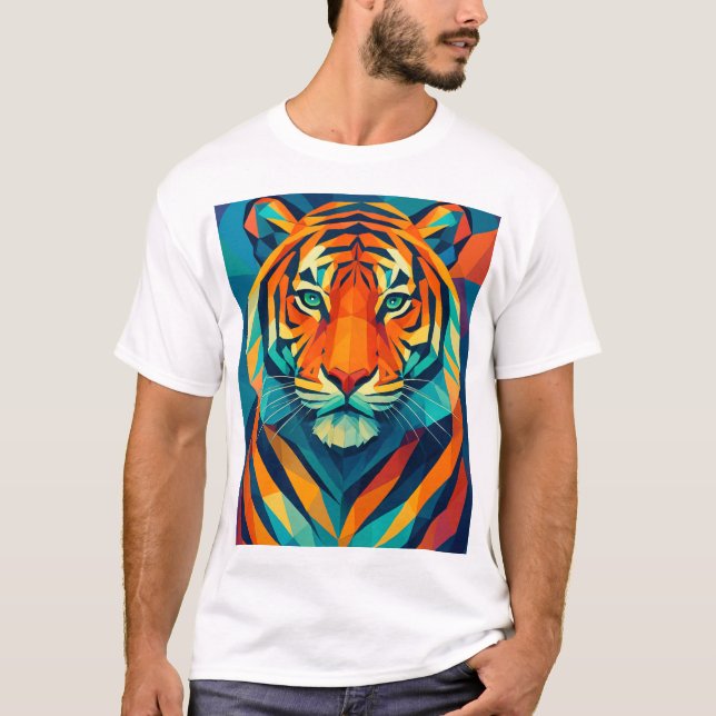 Camisa de tigre geométrica (Frente)