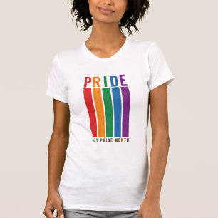 Camisa de Tipografia de Arco-íris do Mês do Orgulh